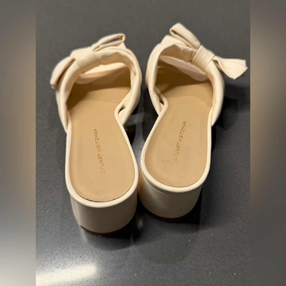STUART WEITZMAN Sofia 45MM Bow Leather Sandals Size 6.5 - Picture 4 of 13